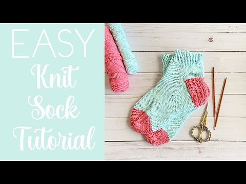 Erica's Easy Knit Sock Tutorial! (Beginner Friendly Knitting Tutorial!)