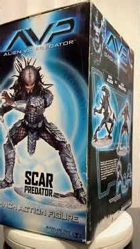 Alien vs Predator 2004 AvP Scar Predator 12” Predator action figure McFarlane toys