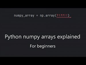 Python Numpy 1D, 2D, 3D, 4D arrays explained for beginners.