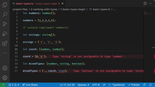 The any, void, null, and undefined Types