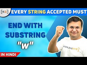 2.6 string ending with a substring w | TOC | DETERMINISTIC FINITE AUTOMATA | DFA CONSTRUCTION