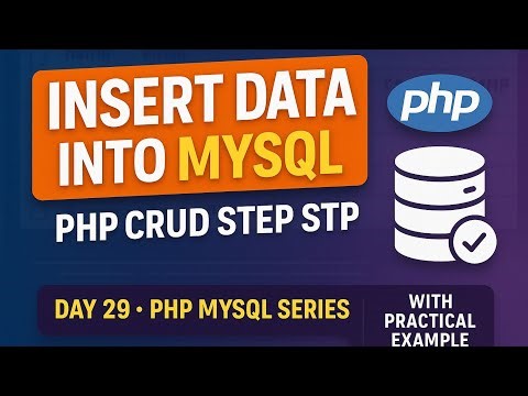 Insert Data into MySQL using PHP | PHP MySQL CRUD Tutorial Beginners | Step by Step with Explanation