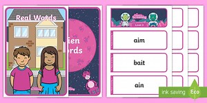 Phonics Screening Level 3 Real and Alien Words Interactive Display Pack