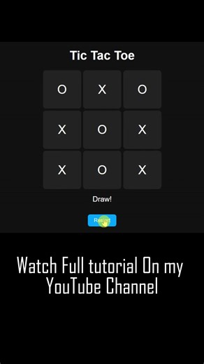 Build Tic Tac Toe Game in JavaScript