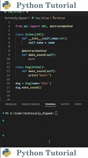 Creating Abstract Classes & Methods In Python | Python Tutorial