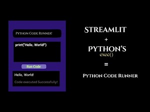 Build a Python Code Runner with Streamlit + exec() | Real-Time Code Execution!