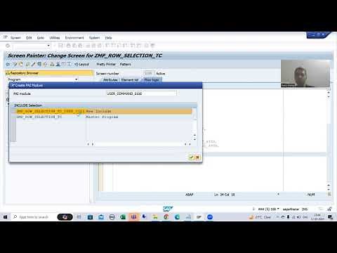 43 - Module Pool Programming - Table Control With Wizard - Line Selectability Part3