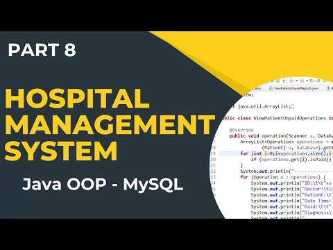 Hospital Management System using Java Object Oriented Programming (OOP) (Part 8)