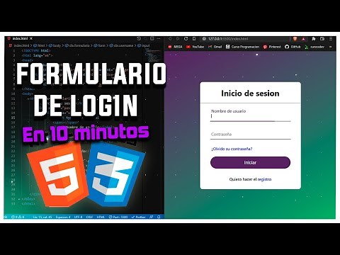 Create a login form with HTML and CSS | Easy and fast!
