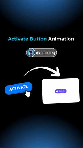Via Coding • Ai | Activate Button Animation | HTML CSS JS Building the future, one line of code at a time 💻 Watch this Smooth Animation Project HTML, CSS,... | Instagram