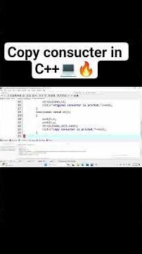 Copy consucter in C++💻🔥 #fyt #coding #viral #programming #shortvideo#shorts #copyconsucter#trending