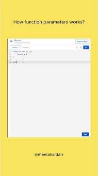 Function Parameters in JavaScript (Beginner Friendly) |#javascript #jstutorial