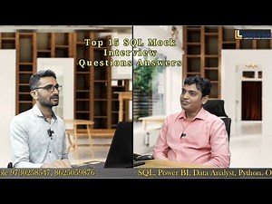 Top 15 SQL Mock Interview Questions Answers | Most Important Questions for Job Interview || SQL Live