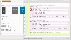Finding Row-Wise Sum, Column-Wise Sum and Sum of All Elements of Double Dimensional Array