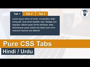 Pure CSS Tabs Tutorial in Hindi / Urdu