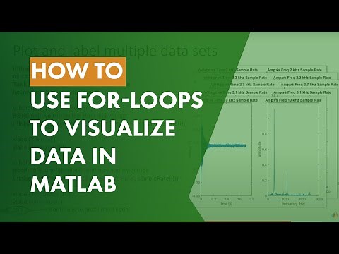 How to Use for-Loops to Visualize Data in MATLAB