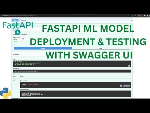 FastApi ML model deployment & testing with swagger UI tutorial