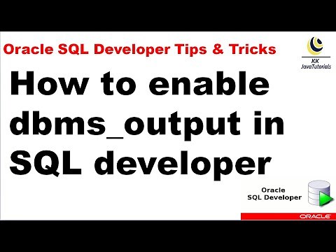 How to enable dbms_output in SQL developer ? || Oracle SQL Developer Tutorial