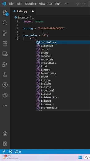 Crie seu próprio GERADOR DE CORES com Python! (VÍDEO CORRIGIDO) 🎨🐍 #shorts
