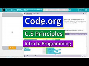 Creating Functions with Parameters Lesson 8.3 Tutorial with Answers Code.org CS Principles