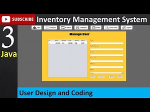 3. Inventory Management System in java - User Page (JFrame, Mysql Database, Netbeans IDE)