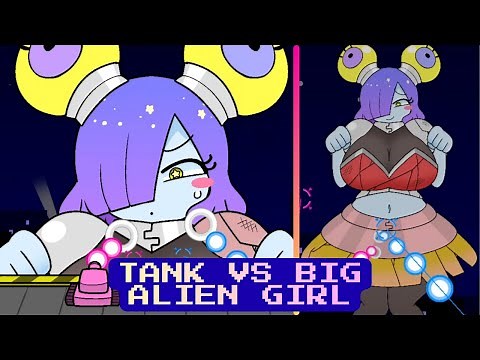 Tank Vs Big Alien Girl Playthrough | Cute Waifu Alien vs Tanks