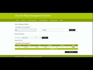 Python Django And MySQL Project on Grocery Shop Management System