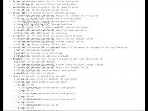 Snowman Code For Processing