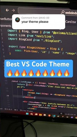 Best VS Code Theme! 🔥🔥🔥 #coding #programming #javascript #vscode