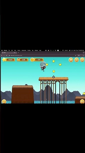Build 2D game 'Ninja' with HTML, CSS & JavaScript!🥵🫣🤩 (With Code)#2dgame #javascript #shorts