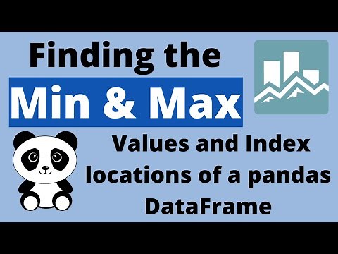 Find the Min and Max Values for Rows and Columns - Pandas