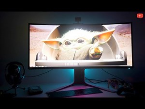 AW3420DWالين وير ٣٤ بوصه مقلب كبير Alienware 34 inch curved monitor
