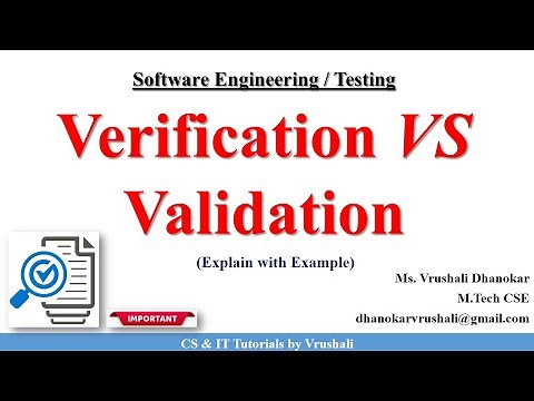 SE 49 : Learn Verification VS Validation in 5 Minutes with Example ‪@csittutorialsbyvrushali‬