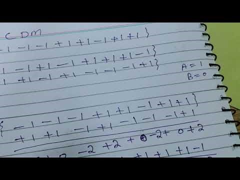 Code Division Multiplexing CDMA example with solution