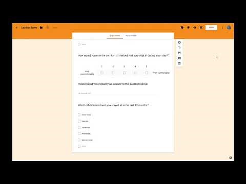 Creating an online survey with Google Forms