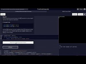 FreeCodeCamp - Python Project - Step 18 of 25 - Caesar Cipher