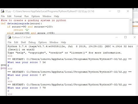 how to create a grading system in python