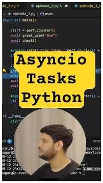 Asyncio Tasks: Explained with Code Python #ai #coding #python #asyncio #interview