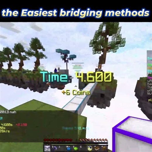 the Easiest brridging methods😯😯😯 #minecraft