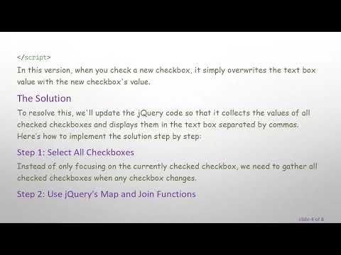 How to Show Multiple Checkbox Values in a Text Box with jQuery