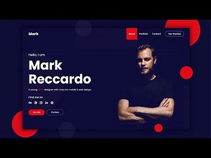 Design Your Personal Responsive Portfolio Website with HTML CSS & JavaScript | Step by Step Guide