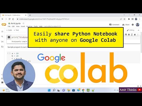 Easily share Python Notebook with anyone on Google Colab (colab.research.google.com) | 2022