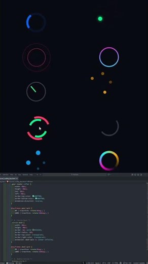 🌀 10 ANIMATED LOADERS That Will BLOW YOUR MIND! ⚡ #viral #tripathidevlab #programming #loading #js