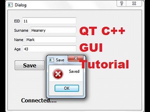 QT C++ GUI Tutorial 14- How to Save data in SqLite database with pushbutton
