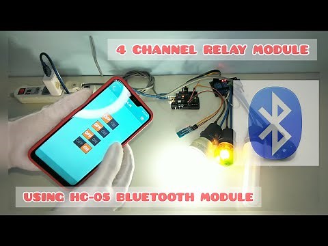 HC-05 Bluetooth module Arduino project with HC-05 tutorial 4 channel Relay Module Arduino Connection