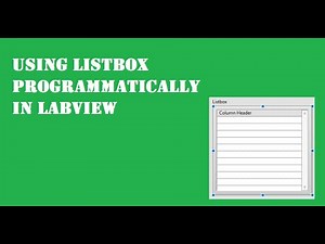 Using Listbox Programmatically in LabVIEW