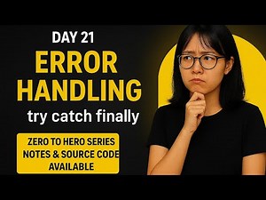 JavaScript Error Handling Tutorial 🔥 | try catch finally | Custom Errors | Day 13 Part 1 | Zero to H