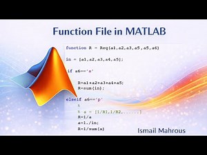 MATLAB | Section 12 | function file in MATLAB شرح