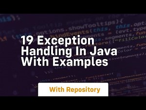 19 exception handling in java with examples