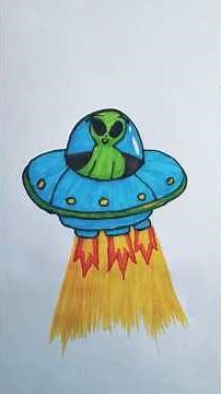 👽Drawing Alien with 20₹Sketch Pens🚀🌌...Full video Coming Soon🙌#art #drawing #sketch